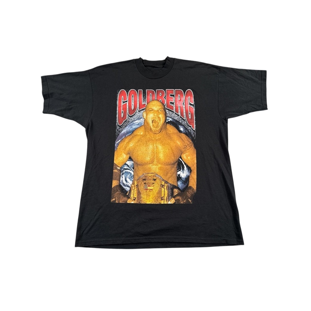 Vintage‎ 90s WCW Goldberg Wrestling T Shirt Bay Club Rap Tee XL VTG WWF